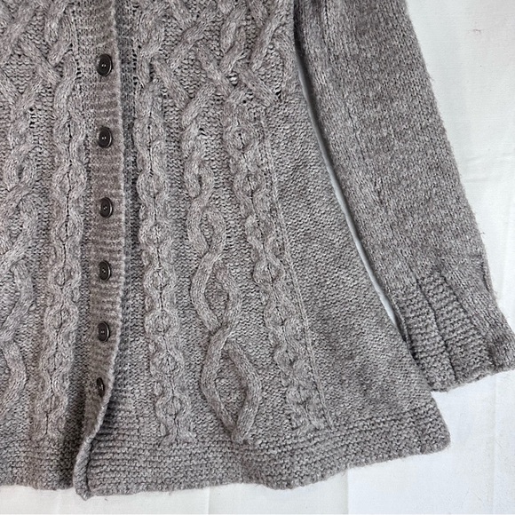 Free People Gray Cable Knit Cardigan - Picture 3 of 16